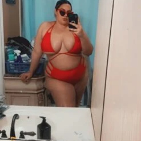 NWT Size 3X Red High Waisted Bikini - Picture 7 of 8